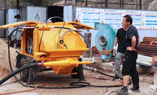 遠距離濕式噴漿機-噴漿方量3倍提升節(jié)約施工時間[耐立德]